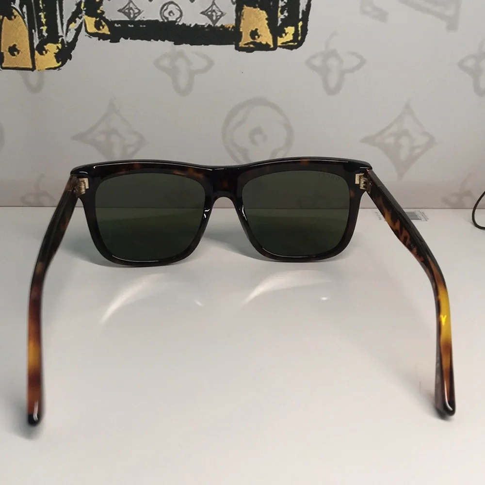 Gucci Tortoise Shell Sunglasses with Green Lenses GG0158SN 002